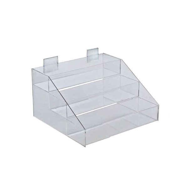 Three-Tier 3 Compartment Counter Step Display:12"W x 11.75"D x 7"H